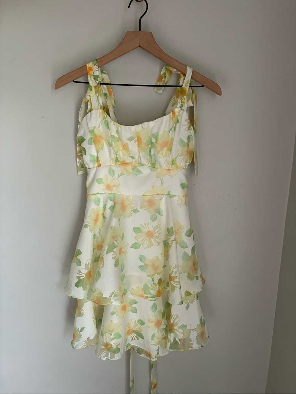 B. Right Floral Tiered Summer Feminine Dress